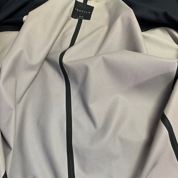 THEORY Size XL Laser Defense Black Polyester Notch Lapel Sport Coat - Picture 5 of 7